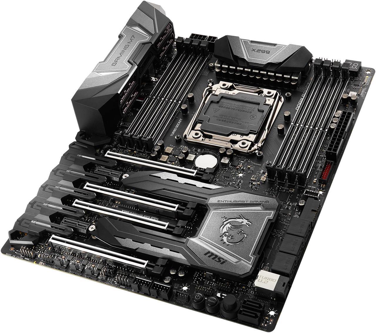 Alt view image 3 of 6 - MSI ENTHUSIAST GAMING X299 GAMING M7 ACK LGA 2066 Intel X299 SATA 6Gb/s ATX Intel Motherboard